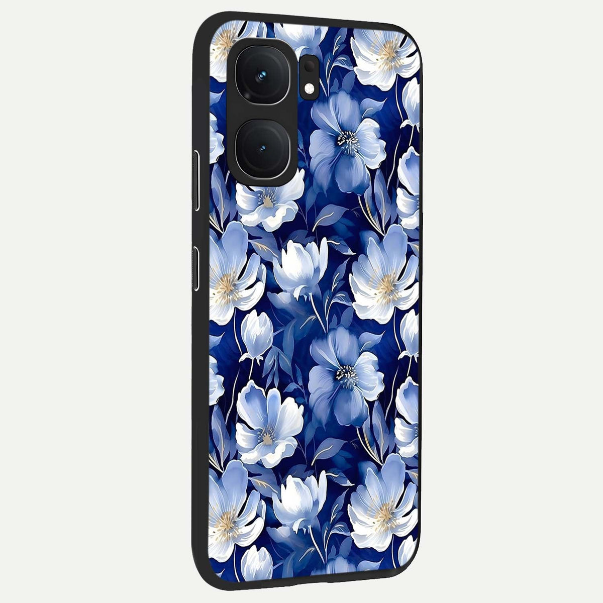 Cute Floral Patterns back cover For iQOO Neo 9 Pro slim fit glass case with vibrant aesthetic design