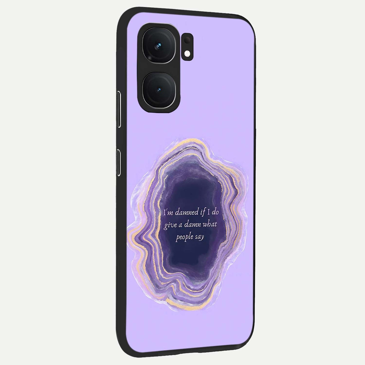 Damned People Quote back cover For iQOO Neo 9 Pro slim fit glass case with vibrant aesthetic design