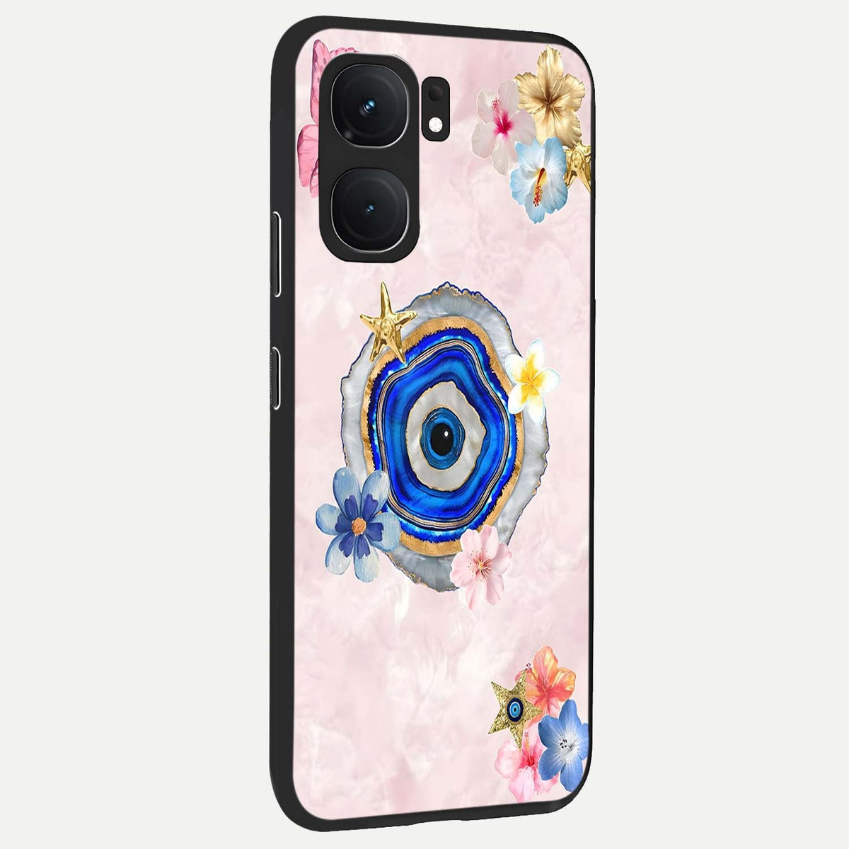 Divine Aura Bloom back cover For iQOO Neo 9 Pro slim fit glass case with vibrant aesthetic design