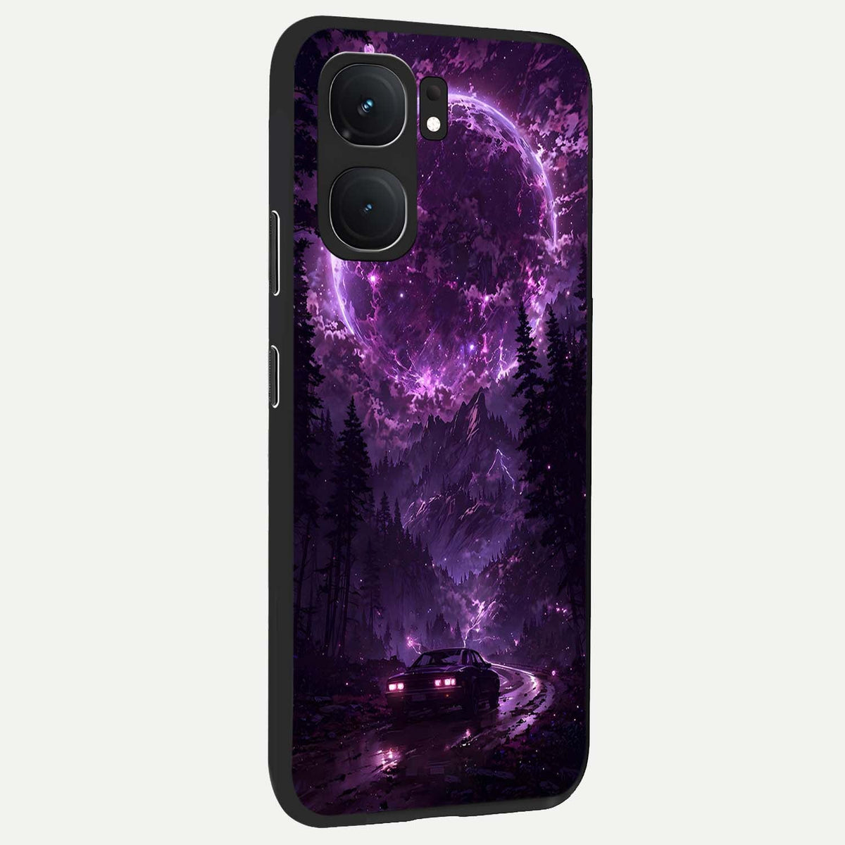 Eternal Cosmic Drive back cover For iQOO Neo 9 Pro slim fit glass case with vibrant aesthetic design