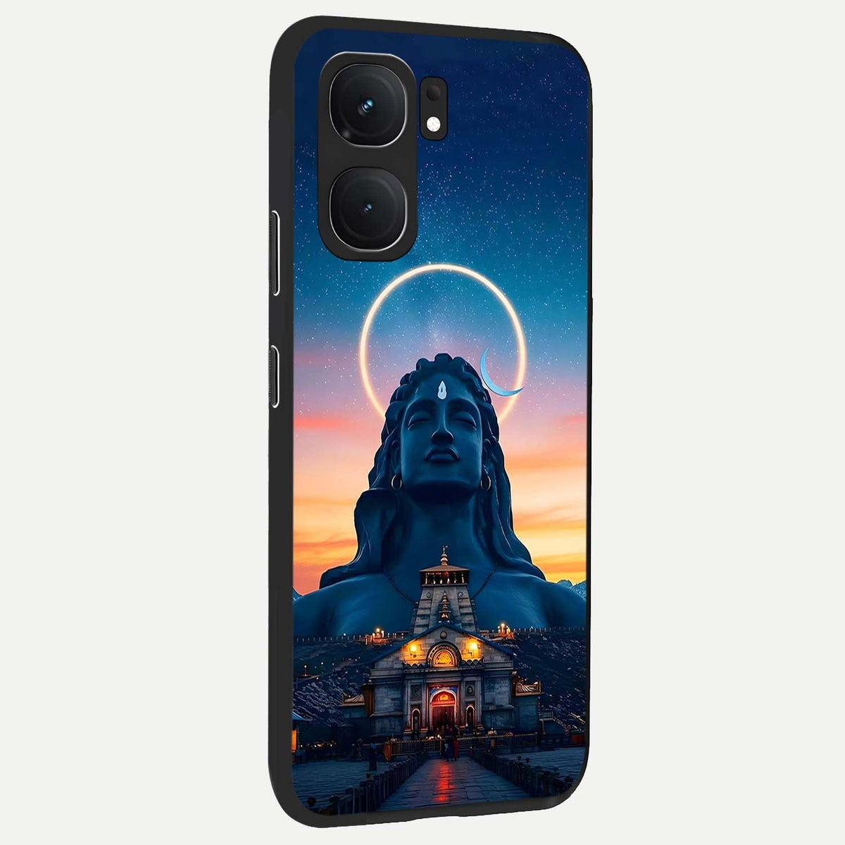 Eternal Shiva Aura back cover For iQOO Neo 9 Pro slim fit glass case with vibrant aesthetic design
