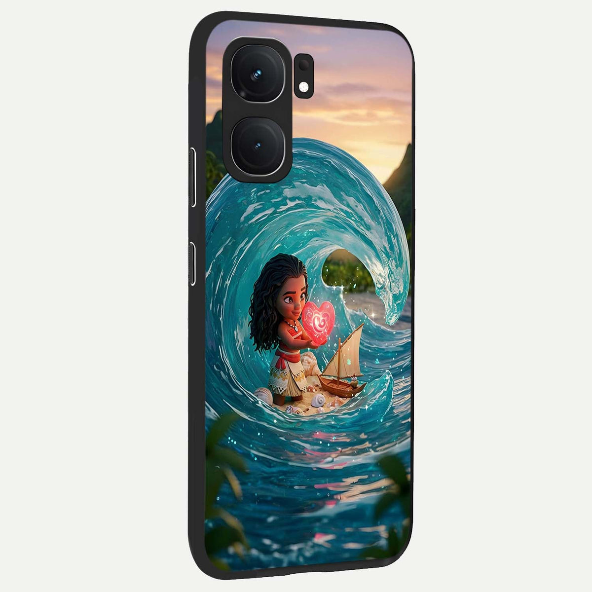 Heart of Ocean back cover For iQOO Neo 9 Pro slim fit glass case with vibrant aesthetic design