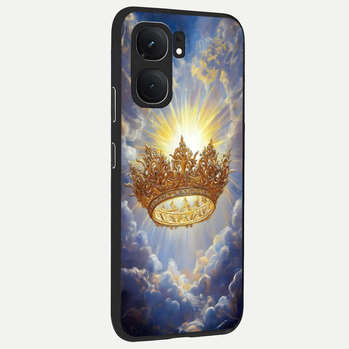 Heavenly Crown Light back cover For iQOO Neo 9 Pro slim fit glass case with vibrant aesthetic design