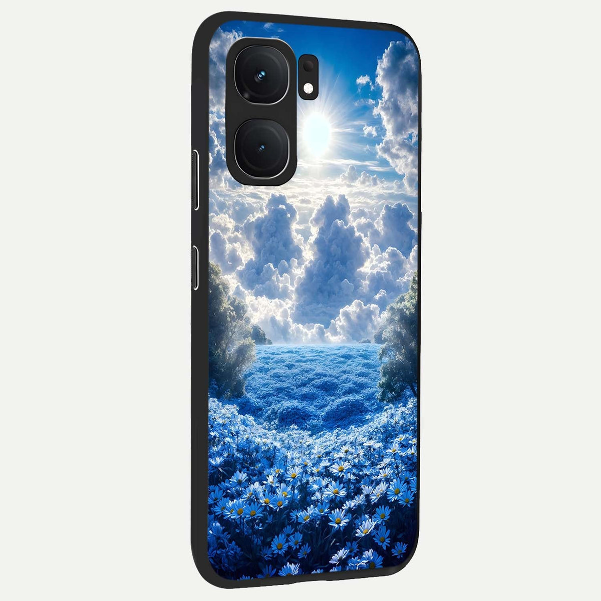 Heavenly Daisy Horizon back cover For iQOO Neo 9 Pro slim fit glass case with vibrant aesthetic design