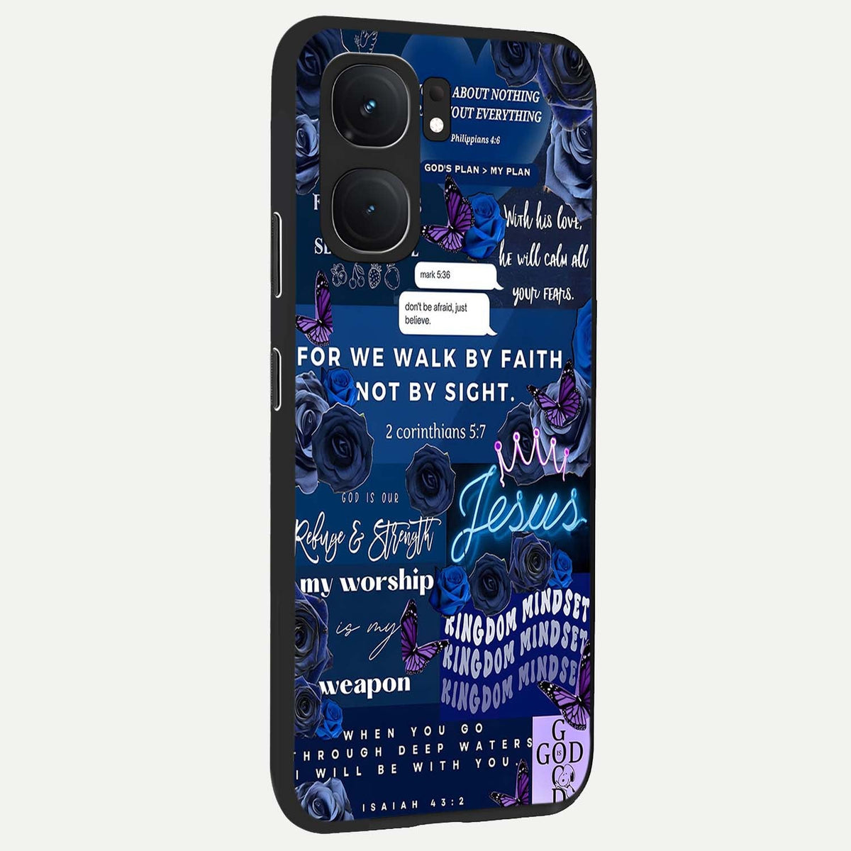 Kingdom Faith Glow back cover For iQOO Neo 9 Pro slim fit glass case with vibrant aesthetic design