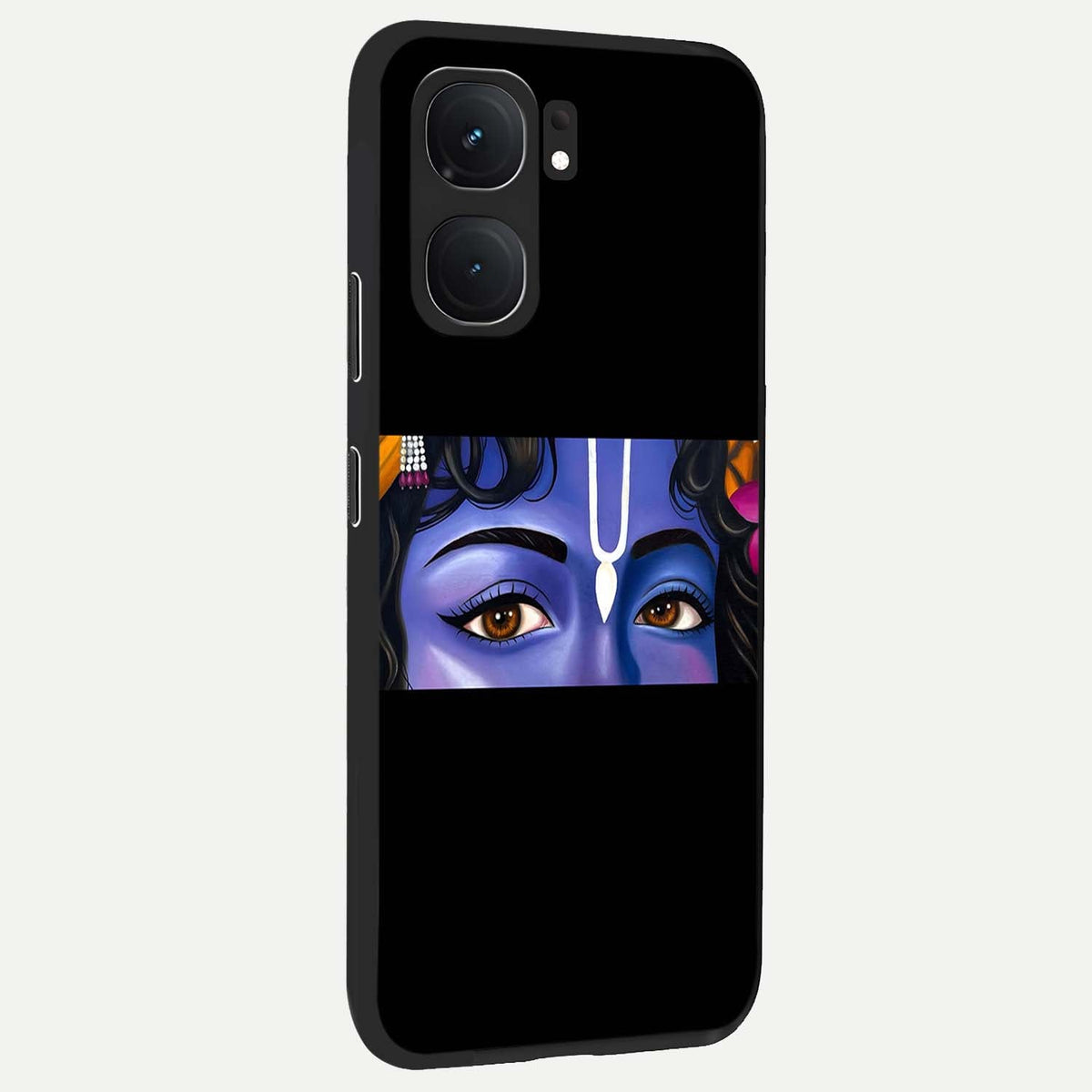 Krishna Eye back cover For iQOO Neo 9 Pro slim fit glass case with vibrant aesthetic design