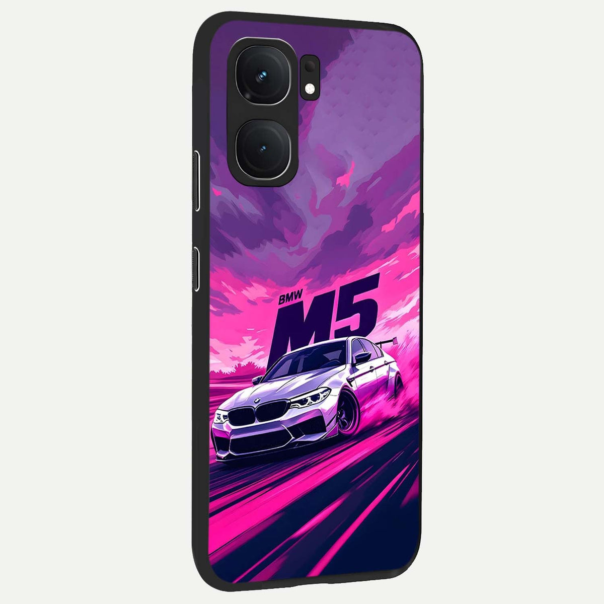 MS Neon Car back cover For iQOO Neo 9 Pro slim fit glass case with vibrant aesthetic design