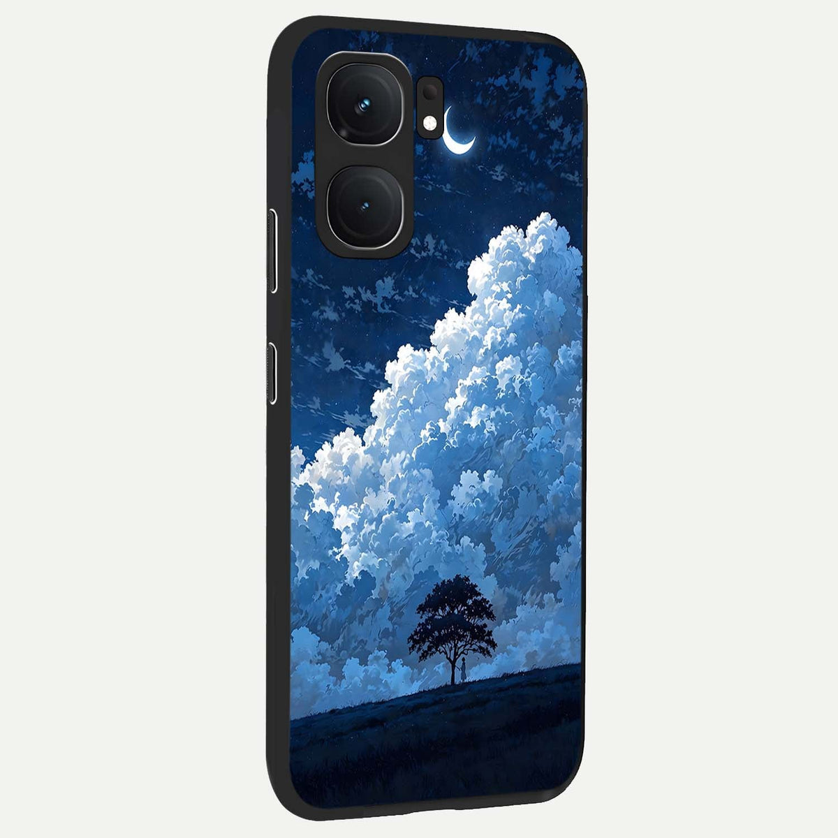 Midnight Sky Serenity back cover For iQOO Neo 9 Pro slim fit glass case with vibrant aesthetic design