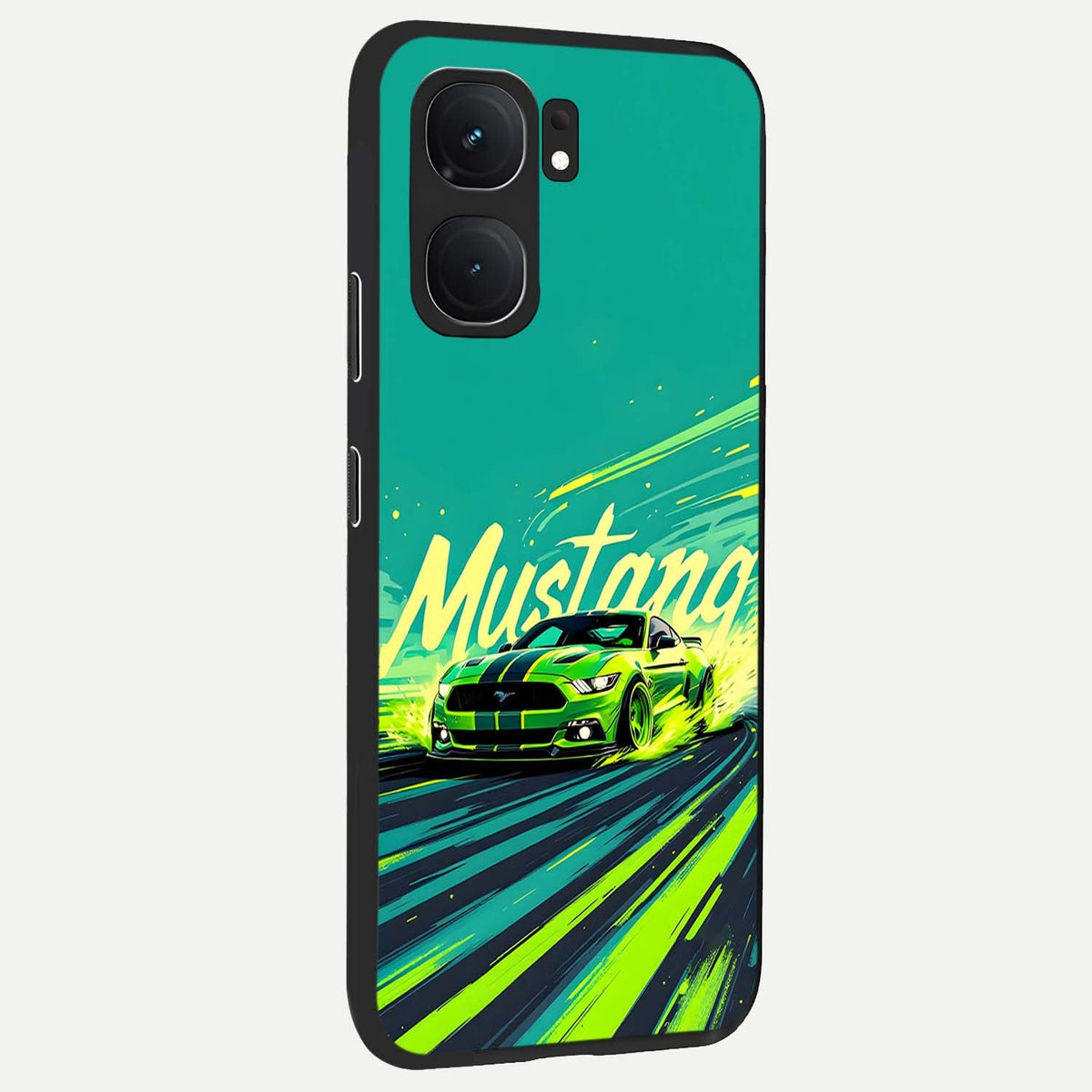 Mustang Bang back cover For iQOO Neo 9 Pro slim fit glass case with vibrant aesthetic design