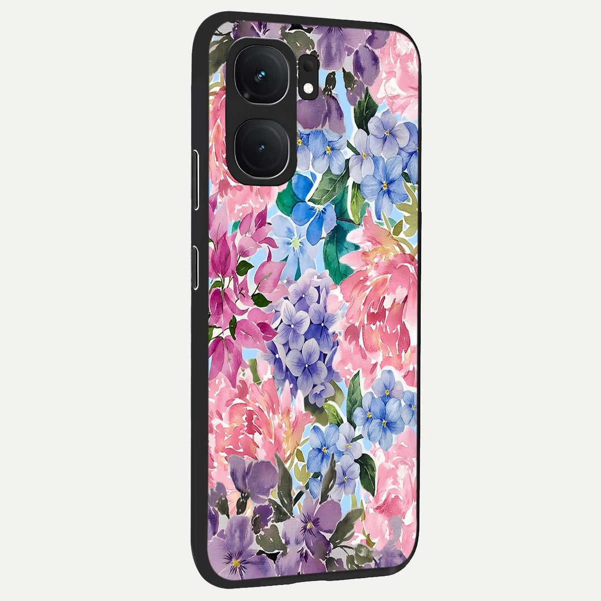 Pastel Floral Mix back cover For iQOO Neo 9 Pro slim fit glass case with vibrant aesthetic design