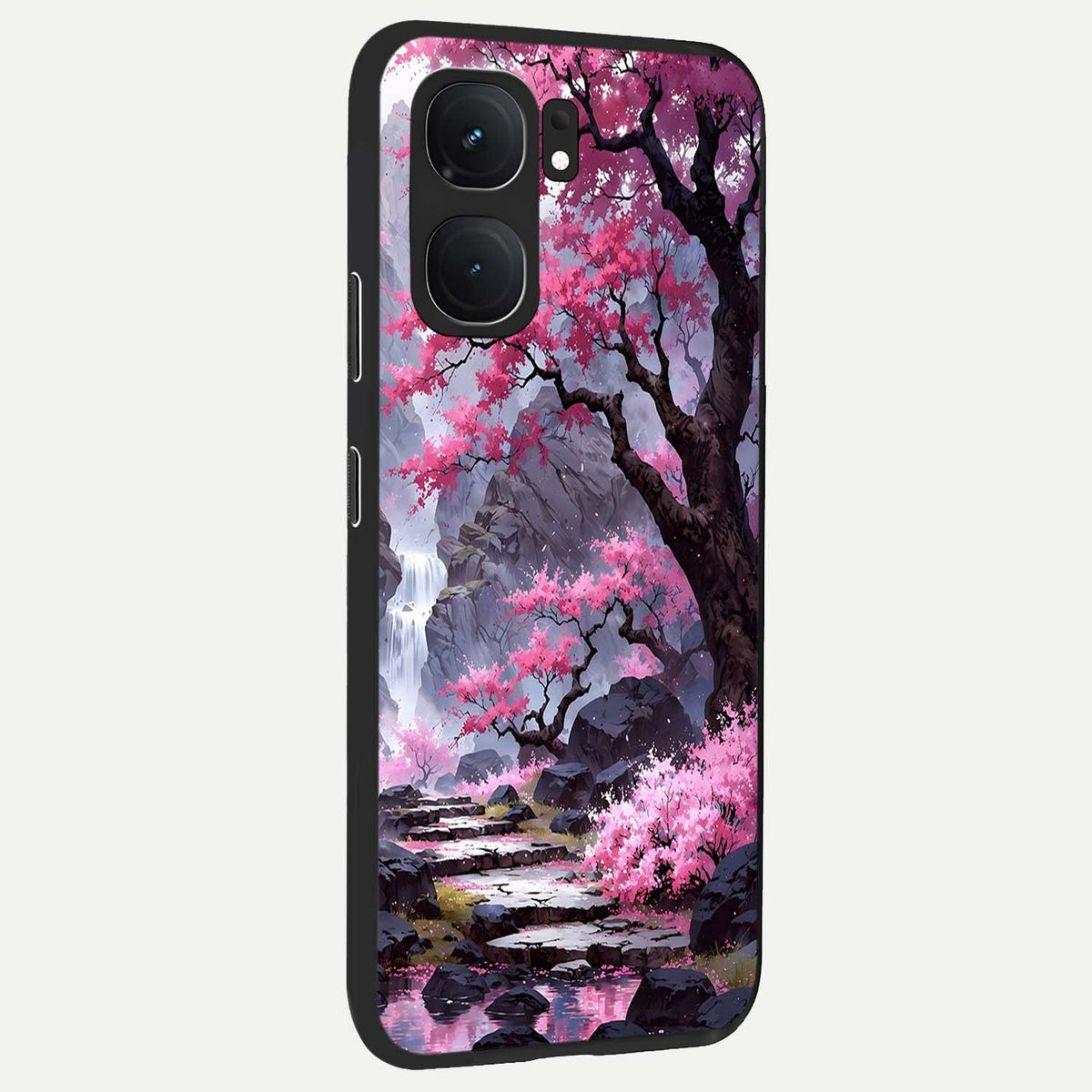 Pink Sunflower Glow back cover For iQOO Neo 9 Pro slim fit glass case with vibrant aesthetic design