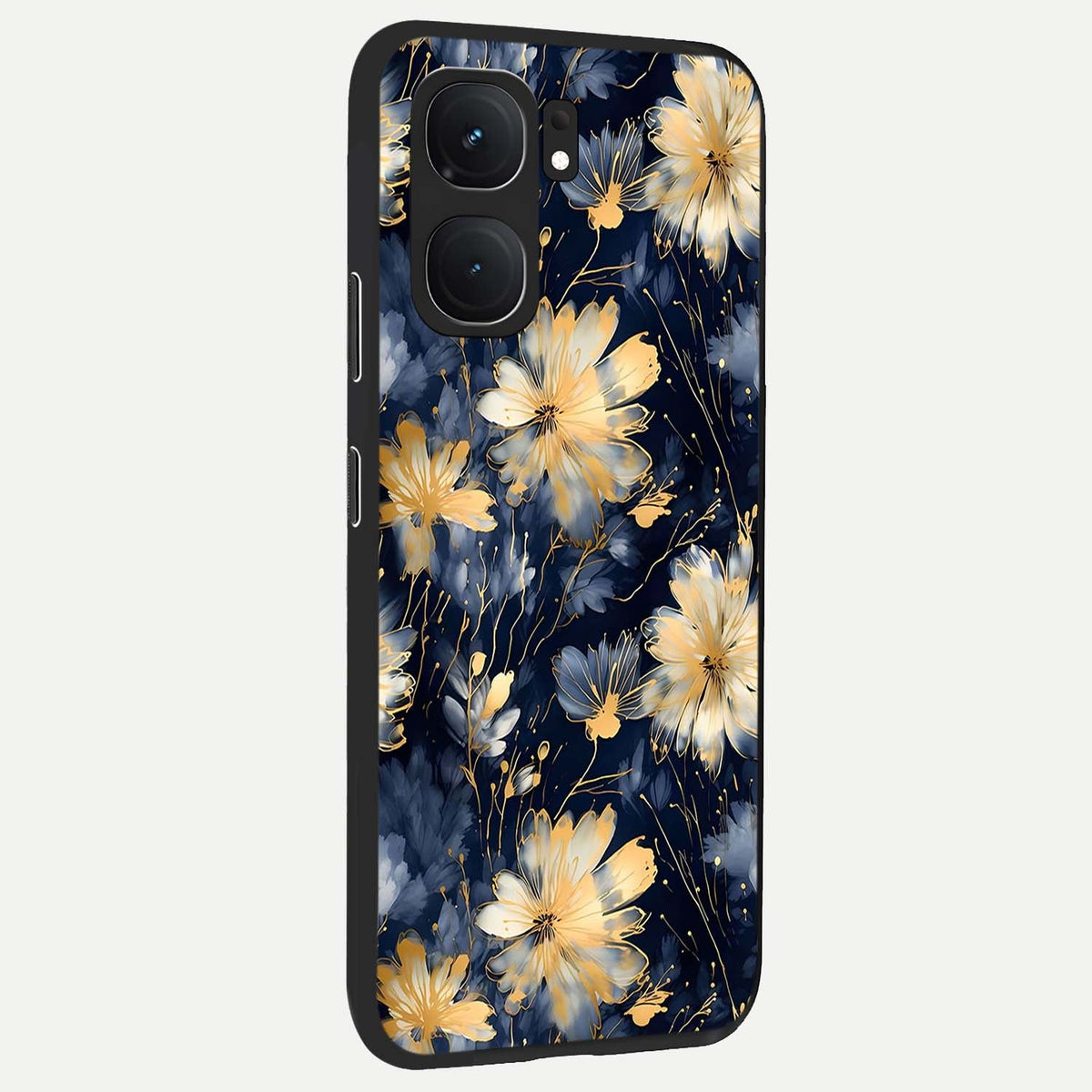 Royal Petal Dream back cover For iQOO Neo 9 Pro slim fit glass case with vibrant aesthetic design