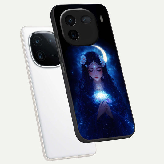 Mystic Moon Queen phone case For iQOO 12 5G showing premium glass back cover with detailed artwork