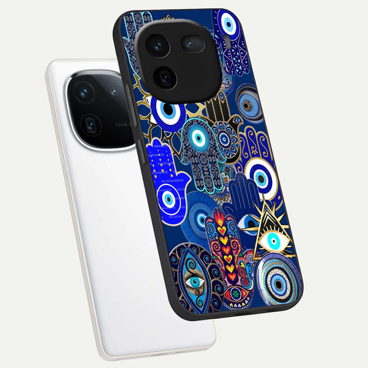 Mystic Palm Guard phone case For iQOO 12 5G showing premium glass back cover with detailed artwork
