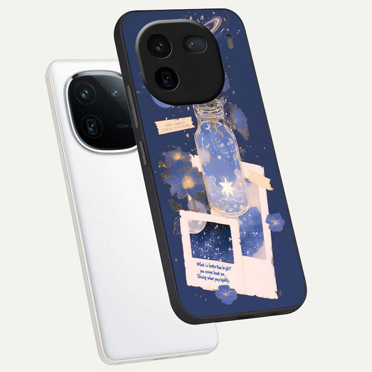 Starlit Cosmic Jar phone case For iQOO 12 5G showing premium glass back cover with detailed artwork
