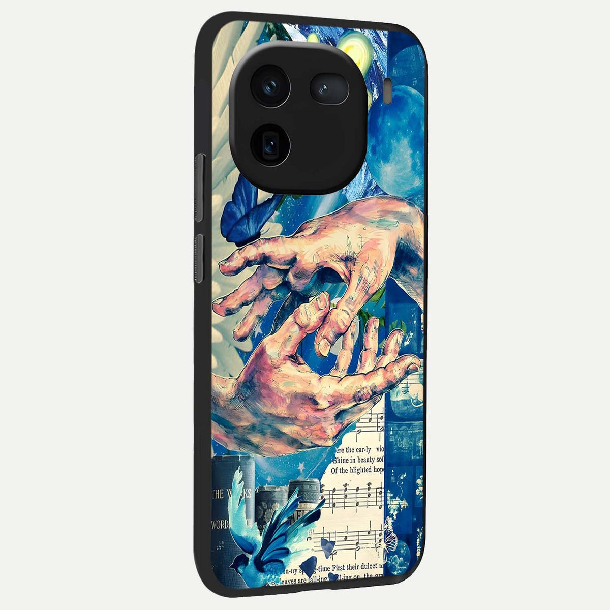 Aesthetic Divider back cover For iQOO 12 5G slim fit glass case with vibrant aesthetic design
