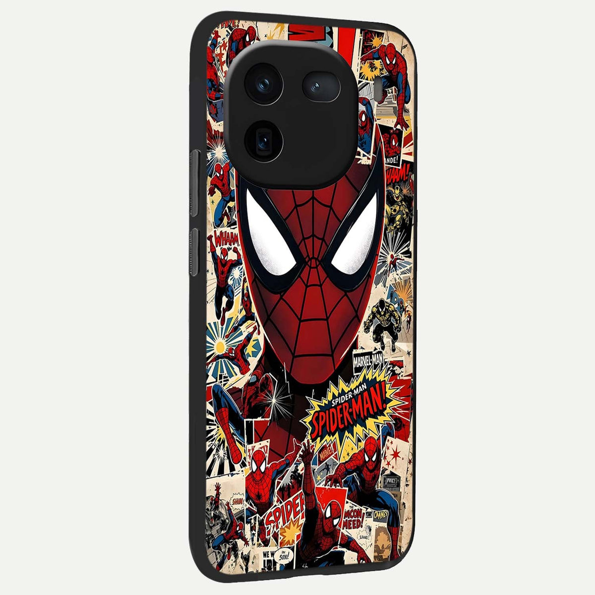 Aesthetic Wonder Spider back cover For iQOO 12 5G slim fit glass case with vibrant aesthetic design