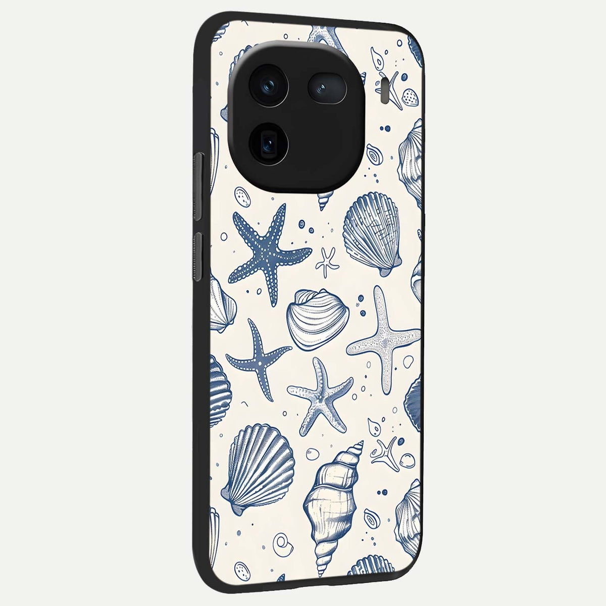 Blue Ocean Outline back cover For iQOO 12 5G slim fit glass case with vibrant aesthetic design