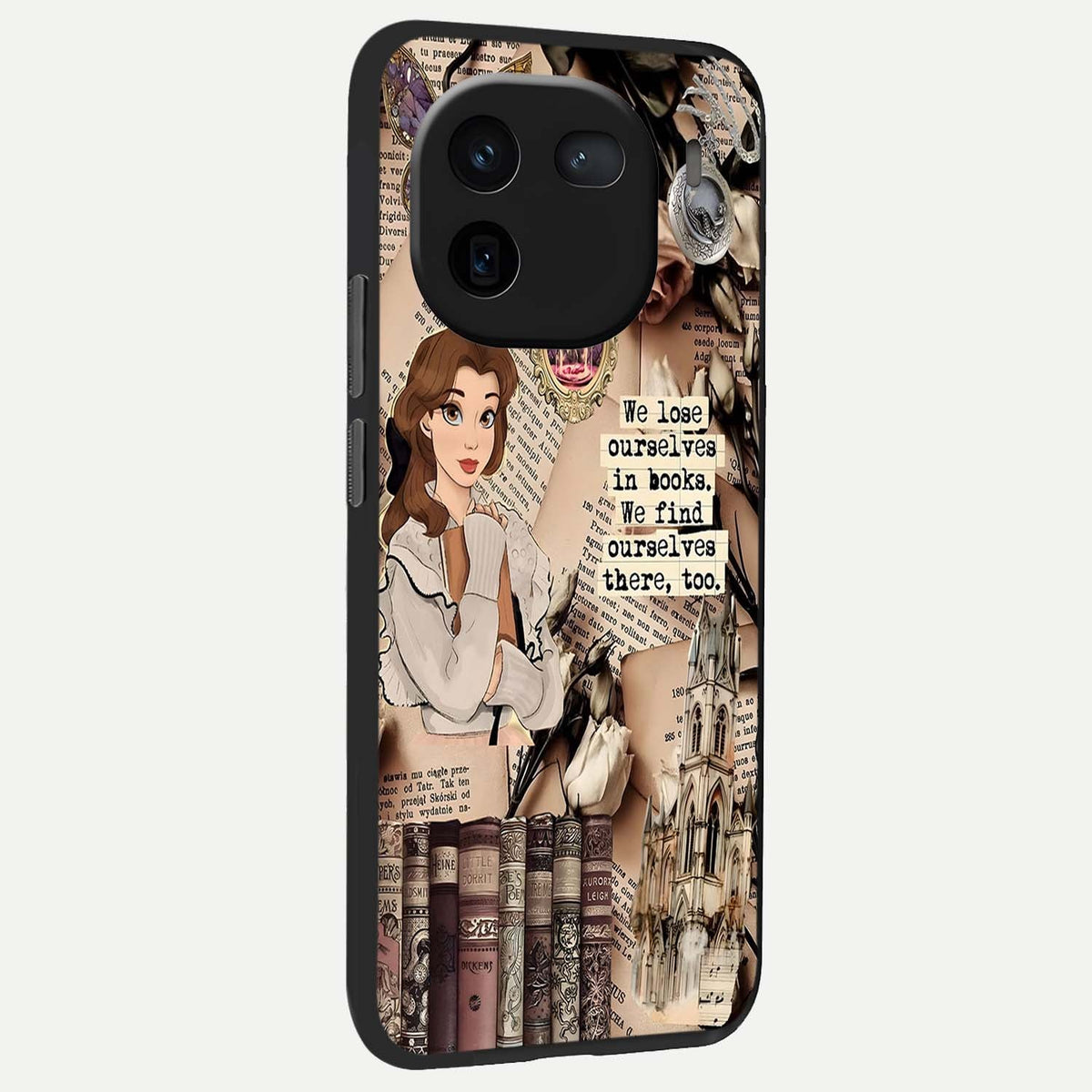 Bookish Dream World back cover For iQOO 12 5G slim fit glass case with vibrant aesthetic design