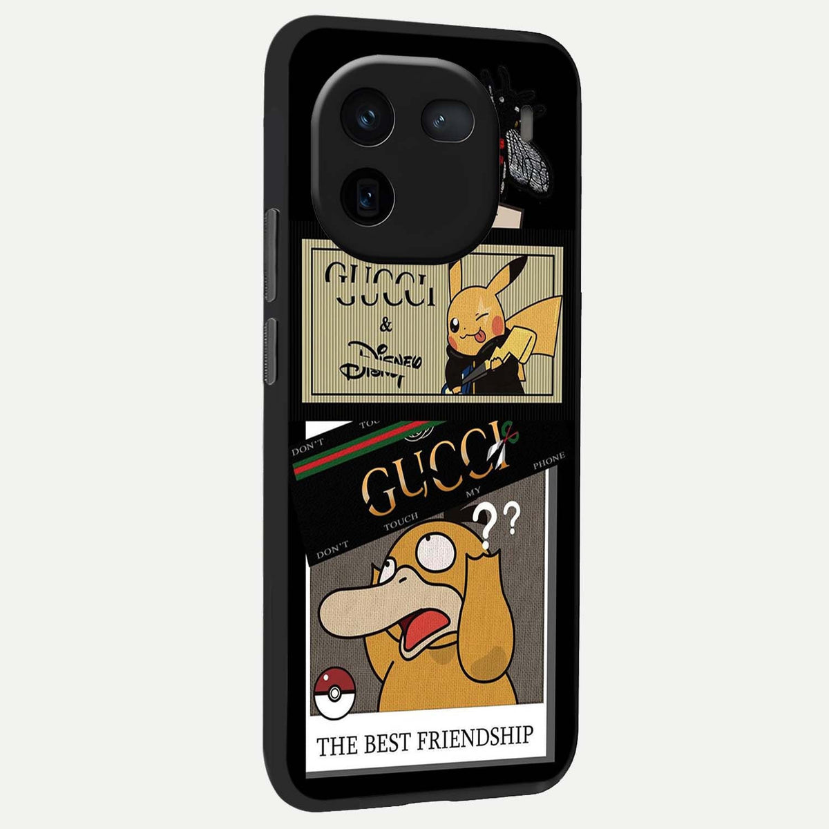 Cartoon Brand Play Mashup back cover For iQOO 12 5G slim fit glass case with vibrant aesthetic design