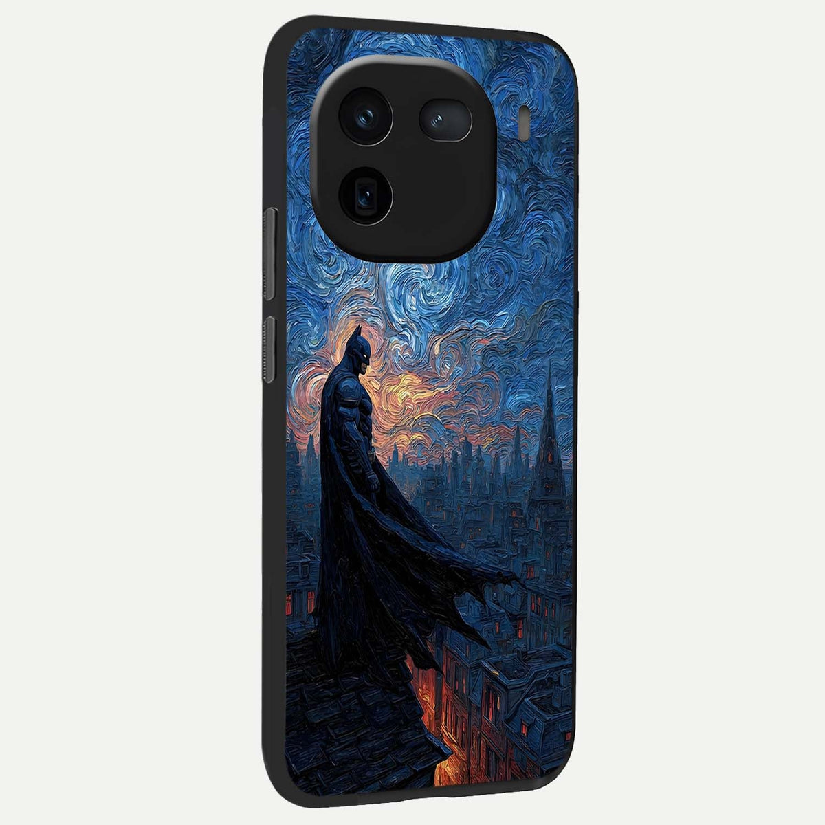 Dark Knight Dusk back cover For iQOO 12 5G slim fit glass case with vibrant aesthetic design