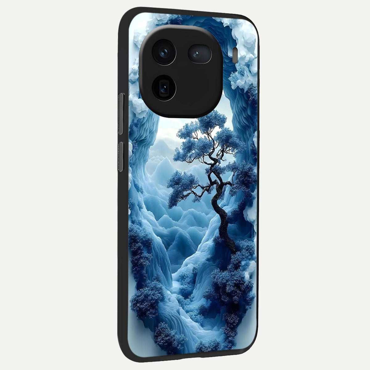 Frozen Serenity Gate back cover For iQOO 12 5G slim fit glass case with vibrant aesthetic design