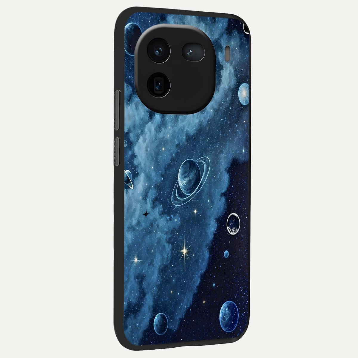 Galaxy Dream Space back cover For iQOO 12 5G slim fit glass case with vibrant aesthetic design