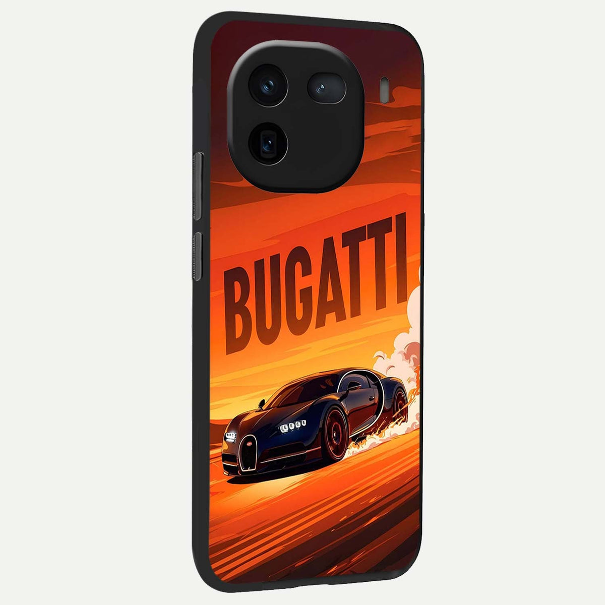 Inferno Bugatti Storm back cover For iQOO 12 5G slim fit glass case with vibrant aesthetic design