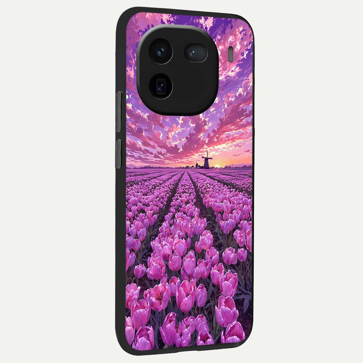 Lavender Dream Skies back cover For iQOO 12 5G slim fit glass case with vibrant aesthetic design