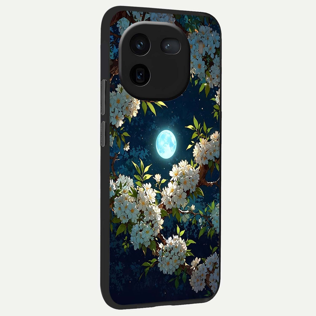 Moonlit Blossom Dream back cover For iQOO 12 5G slim fit glass case with vibrant aesthetic design