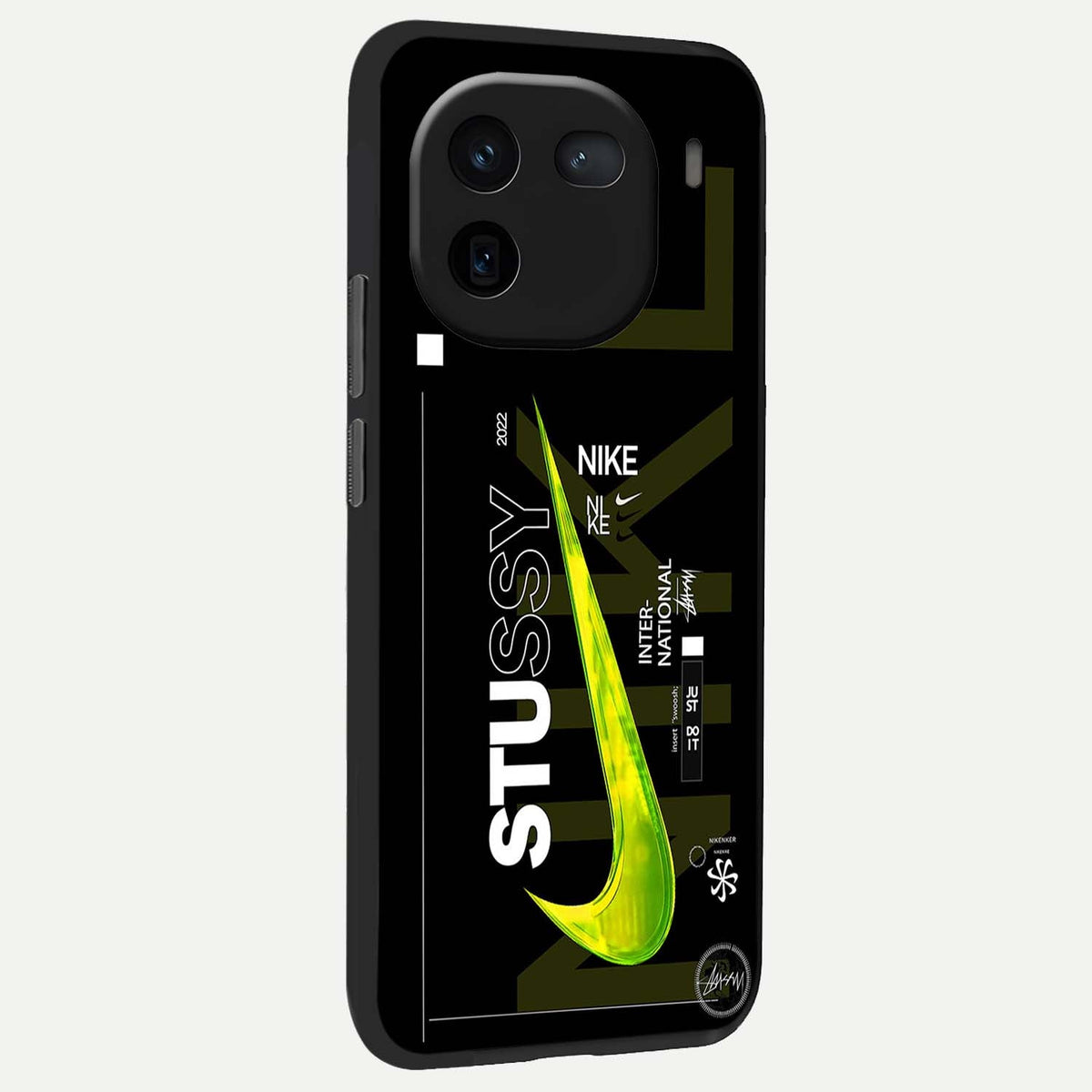 Neon Street Edition back cover For iQOO 12 5G slim fit glass case with vibrant aesthetic design