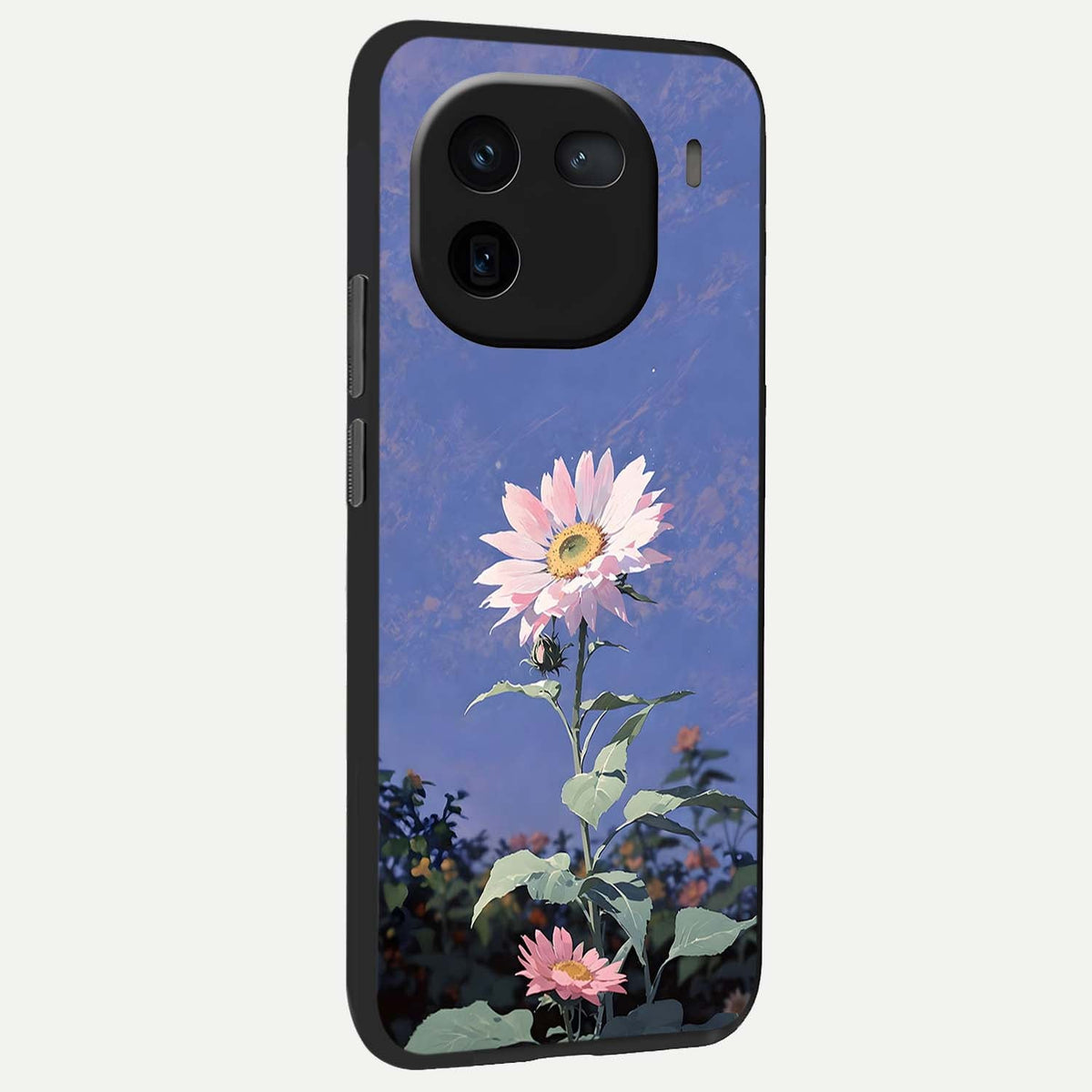 Pink Shells Outline back cover For iQOO 12 5G slim fit glass case with vibrant aesthetic design