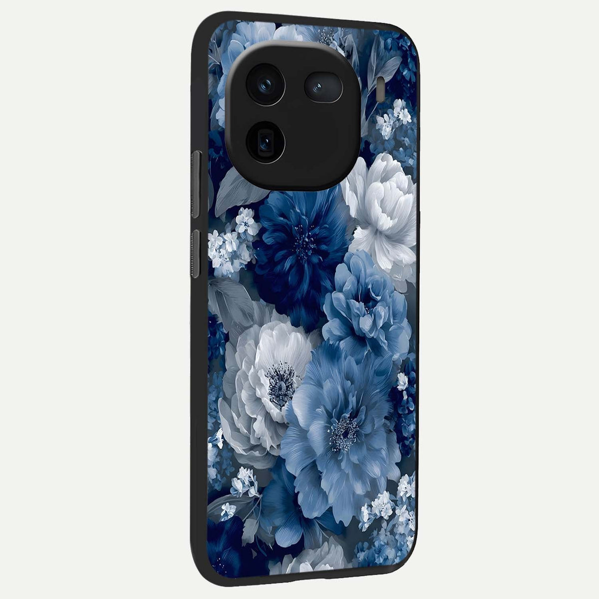 Royal Bloom Garden back cover For iQOO 12 5G slim fit glass case with vibrant aesthetic design