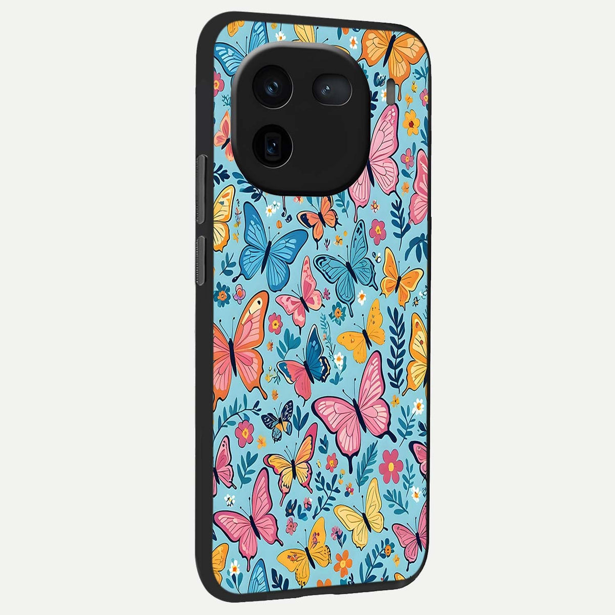 Spring Wing Garden back cover For iQOO 12 5G slim fit glass case with vibrant aesthetic design