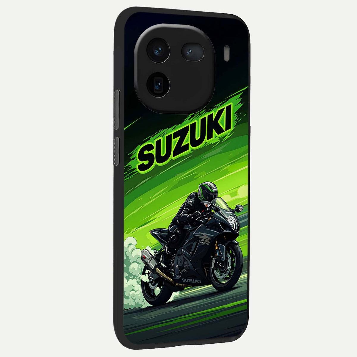 Suzuki Speed Beast back cover For iQOO 12 5G slim fit glass case with vibrant aesthetic design