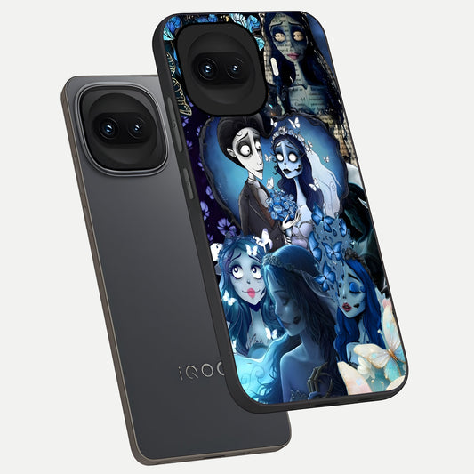 Butterfly Ghost Soul phone case for iQOO 15R showing premium glass back cover with detailed artwork