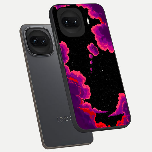 Galaxy Dream Frame phone case for iQOO 15R showing premium glass back cover with detailed artwork