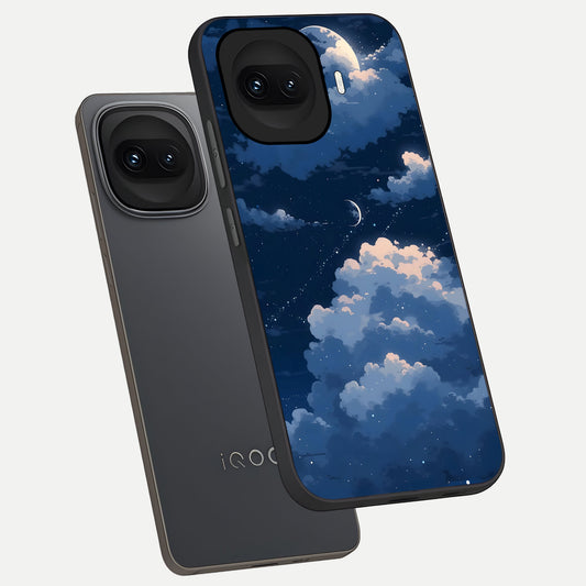 Moon Dream Haze phone case for iQOO 15R showing premium glass back cover with detailed artwork