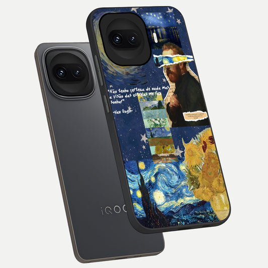 Starry Dream Vision phone case for iQOO 15R showing premium glass back cover with detailed artwork