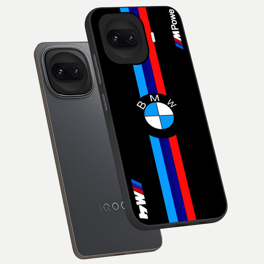 Turbo BMW Beast phone case for iQOO 15R showing premium glass back cover with detailed artwork