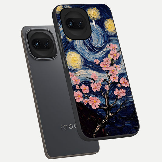Van Gogh Scenery phone case for iQOO 15R showing premium glass back cover with detailed artwork