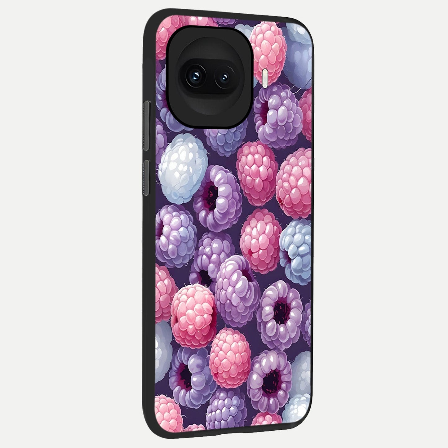 Berry Candy Pop back cover for iQOO 15R slim fit glass case with vibrant aesthetic design