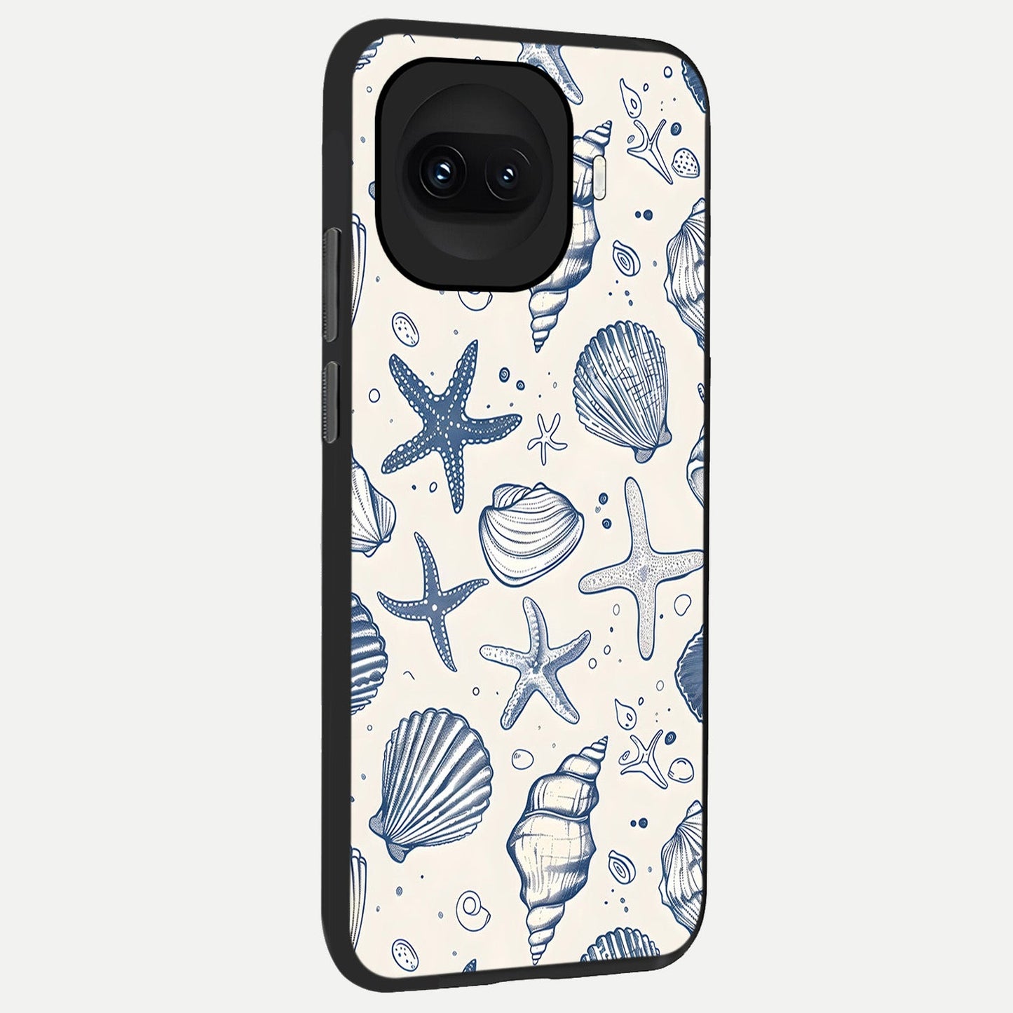 Blue Ocean Outline back cover for iQOO 15R slim fit glass case with vibrant aesthetic design