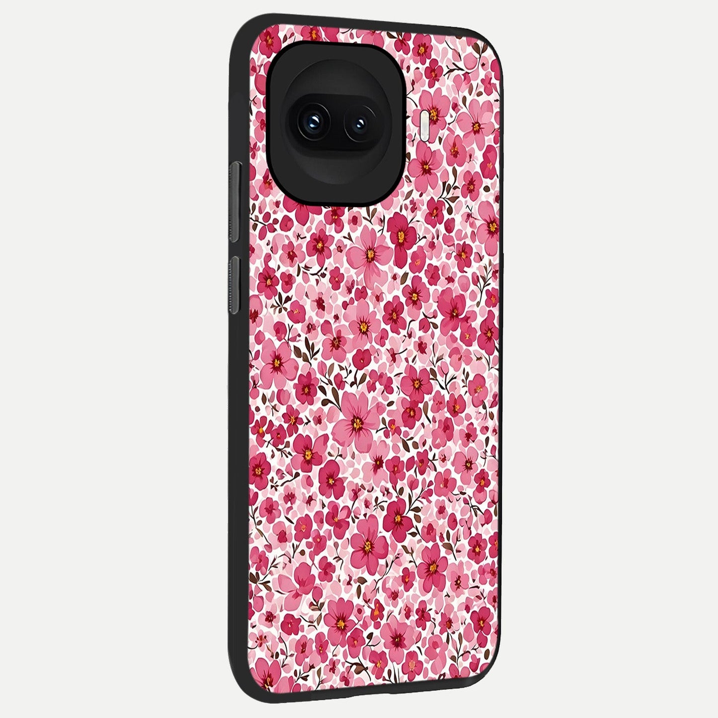 Cherry Blossom Charm back cover for iQOO 15R slim fit glass case with vibrant aesthetic design
