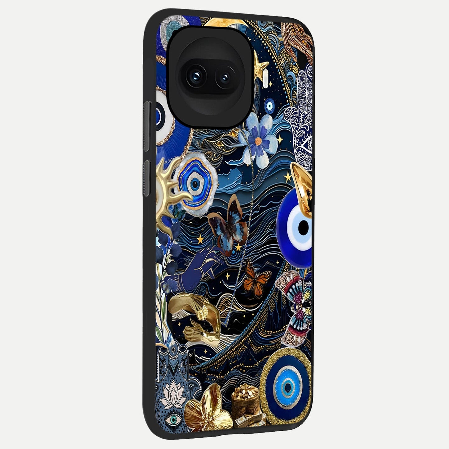 Golden Moon Magic back cover for iQOO 15R slim fit glass case with vibrant aesthetic design
