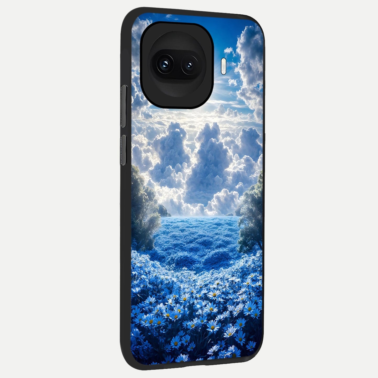 Heavenly Daisy Horizon back cover for iQOO 15R slim fit glass case with vibrant aesthetic design
