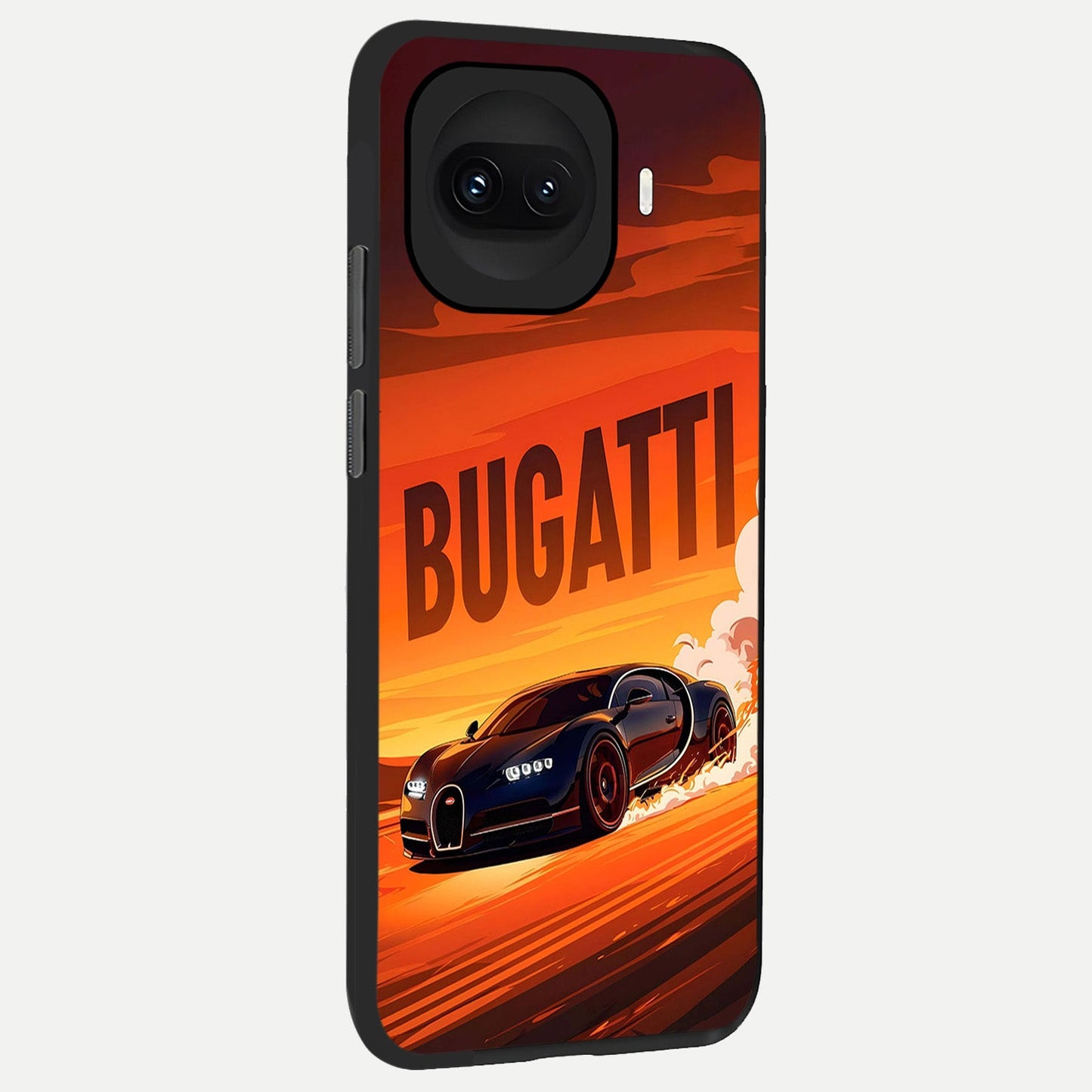 Inferno Bugatti Storm back cover for iQOO 15R slim fit glass case with vibrant aesthetic design
