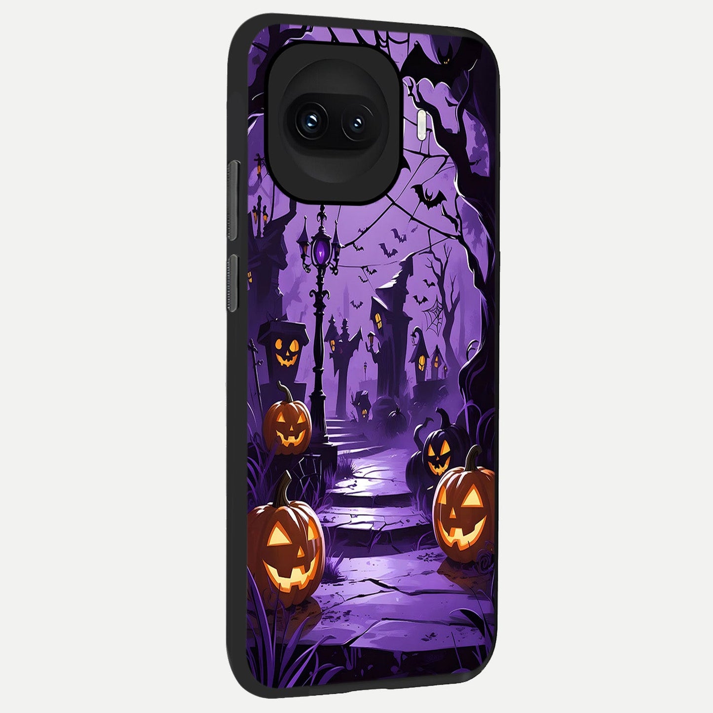 Pumpkin Patch Halloween back cover for iQOO 15R slim fit glass case with vibrant aesthetic design