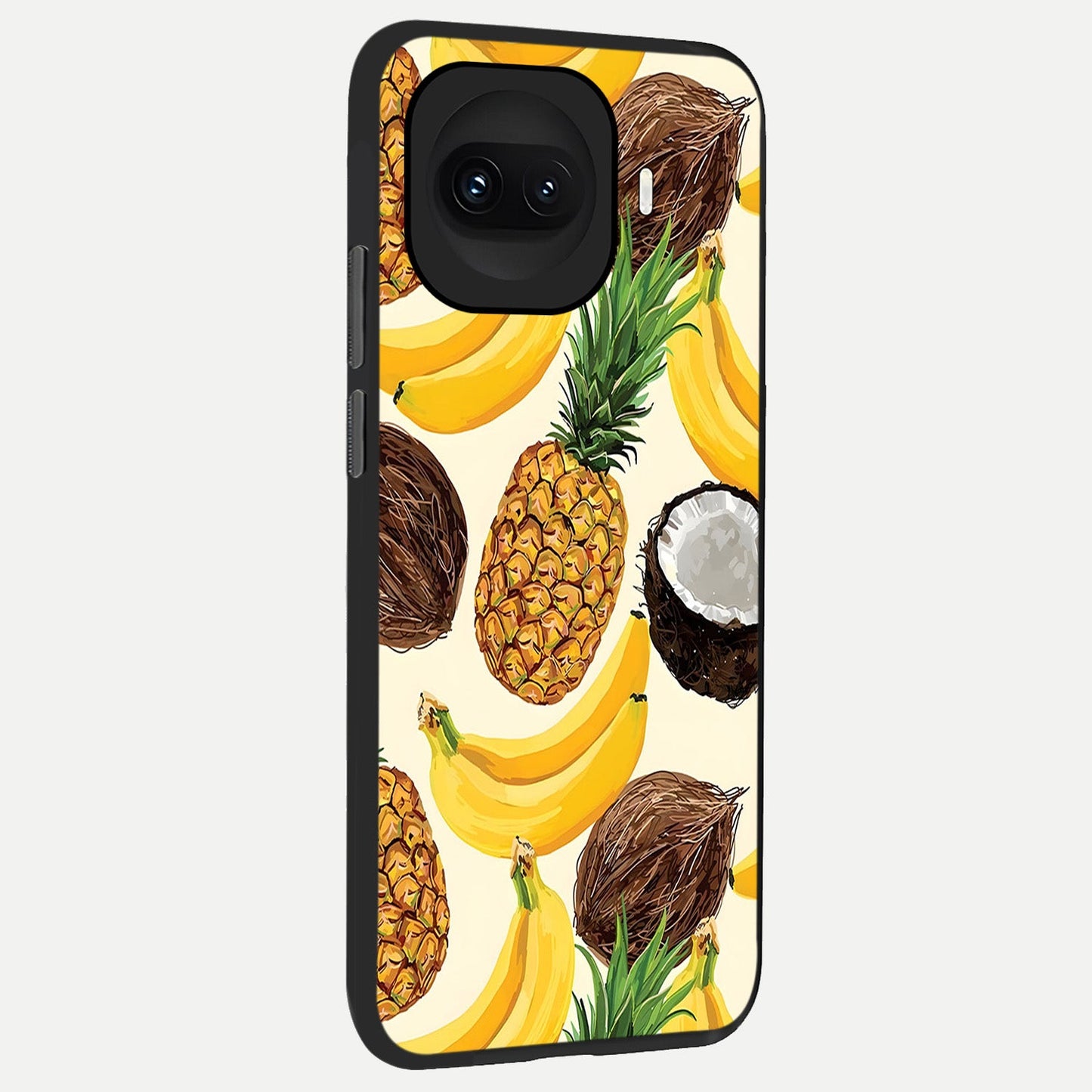 Tropical Fruit Mood back cover for iQOO 15R slim fit glass case with vibrant aesthetic design
