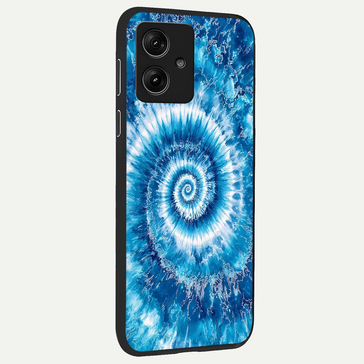 Blue Galaxy Wave back cover For Moto G54 slim fit glass case with vibrant aesthetic design